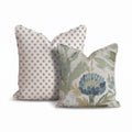Blue Garden Thistle Duo Throw Pillow Bundle throw pillow - Hillcroft Home