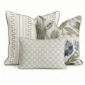 Blue Garden Thistle Green Trio Throw Pillow Bundle throw pillow - Hillcroft Home