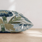 Blue Garden Thistle Throw Pillow - Hillcroft Home