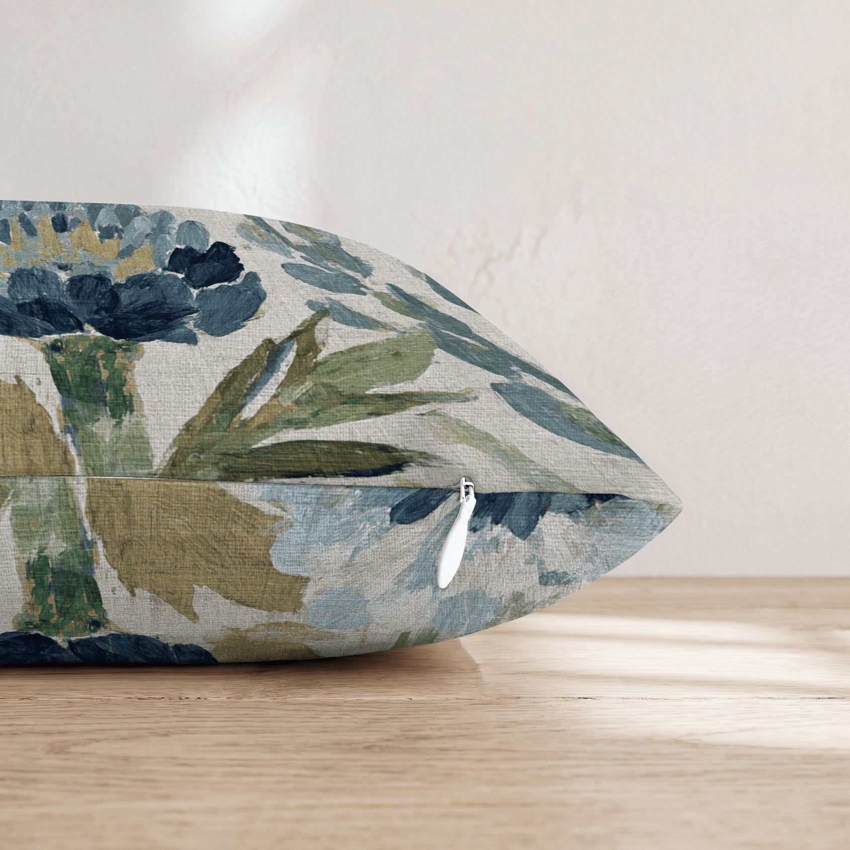 Blue Garden Thistle Throw Pillow - Hillcroft Home