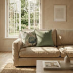 Blue Garden Thistle Throw Pillow - Hillcroft Home