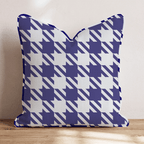 Blue Houndstooth Throw Pillow - Hillcroft Home