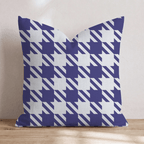 Blue Houndstooth Throw Pillow - Hillcroft Home