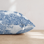 Blue Lace Throw Pillow - Hillcroft Home