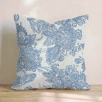 Blue Lace Throw Pillow - Hillcroft Home