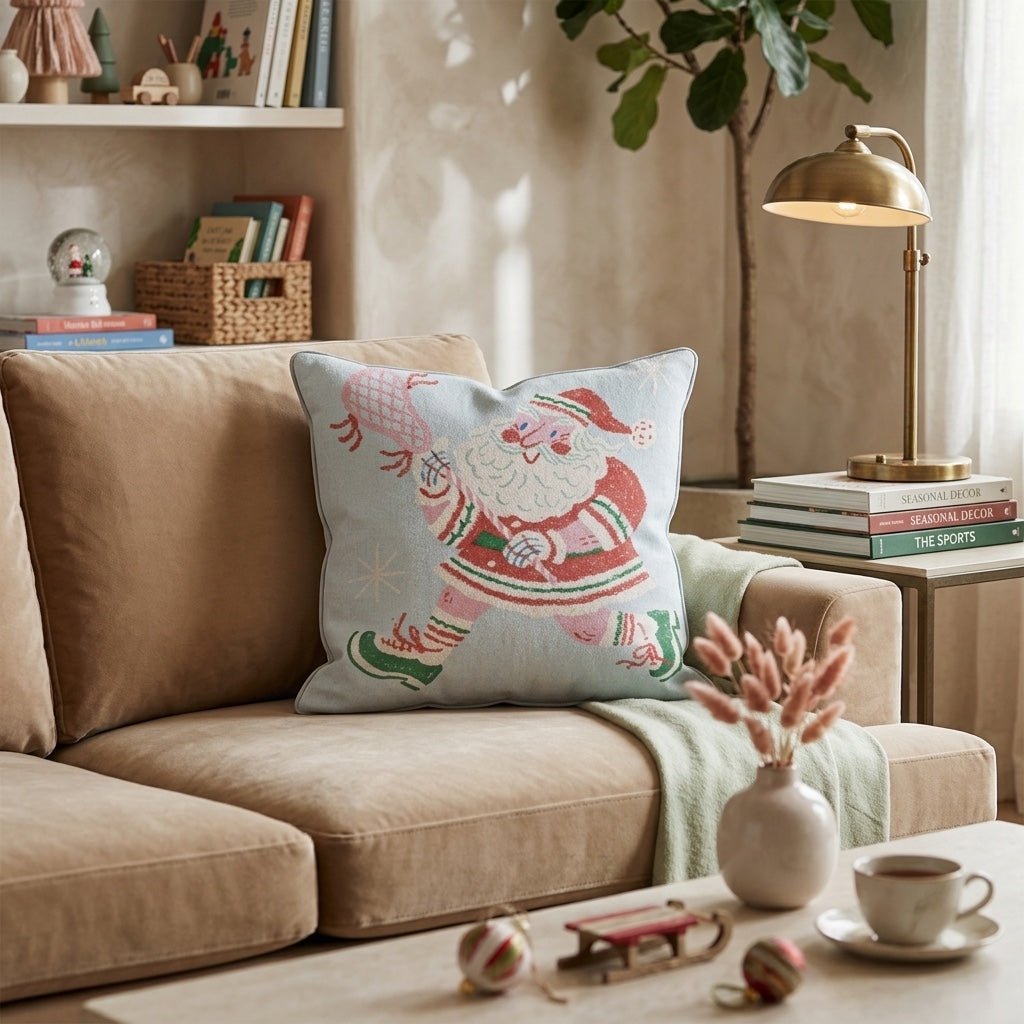 Blue Lacrosse Dash Throw Pillow - Hillcroft Home