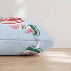Blue Lacrosse Dash Throw Pillow - Hillcroft Home
