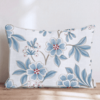 Blue Mistletoe Bloom Throw Pillow throw pillow - Hillcroft Home
