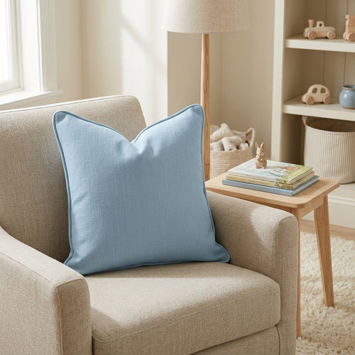 Blue monochrome Throw Pillow - Hillcroft Home