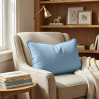 Blue monochrome Throw Pillow - Hillcroft Home