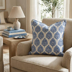 Blue Night Meadow Throw Pillow - Hillcroft Home