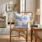 Blue Ocean Toile Throw Pillow - Hillcroft Home