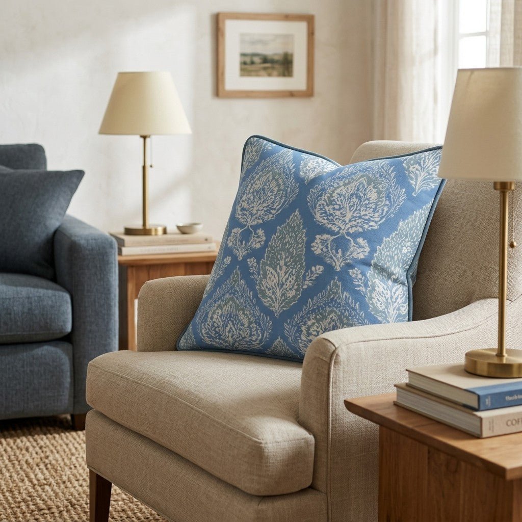 Blue Opal Throw Pillow - Hillcroft Home