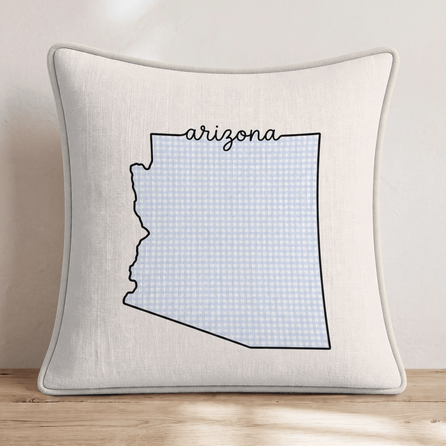 Blue Plaid Arizona Throw Pillow - Hillcroft Home