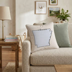 Blue Plaid Arkansas Throw Pillow - Hillcroft Home