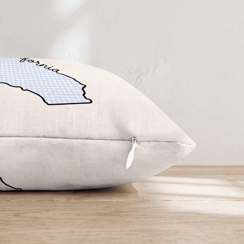 Blue Plaid California Throw Pillow - Hillcroft Home