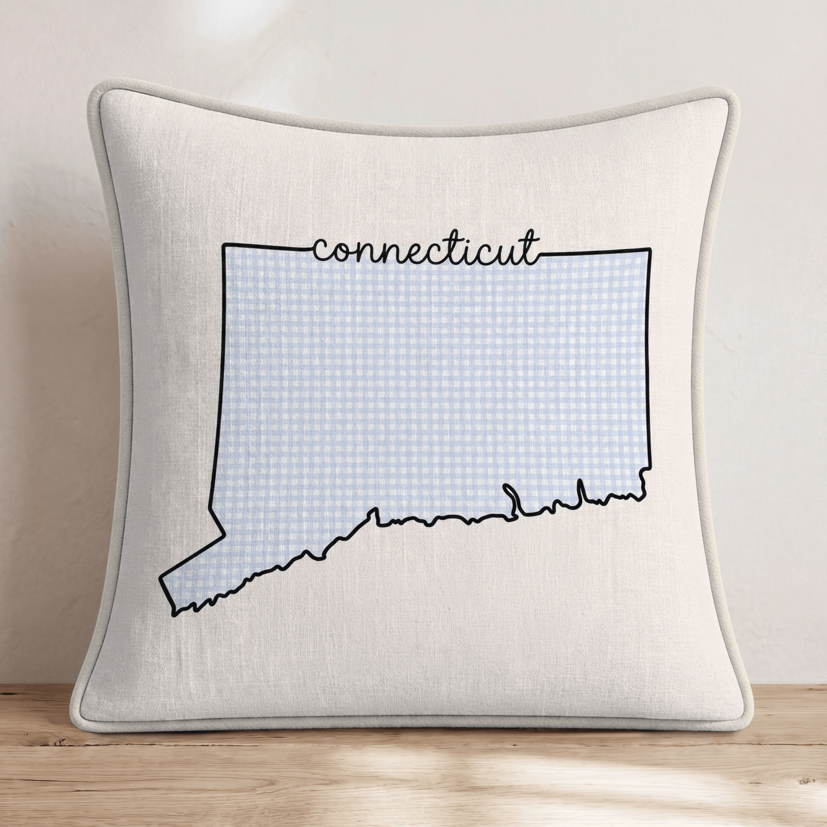 Blue Plaid Connecticut Throw Pillow - Hillcroft Home