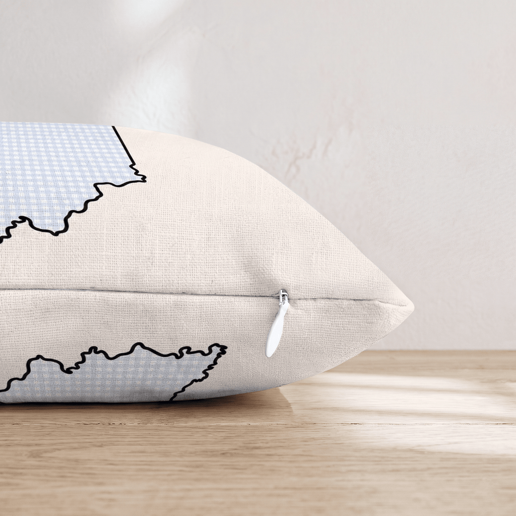 Blue Plaid Indiana Throw Pillow - Hillcroft Home