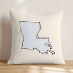 Blue Plaid Lousiana Throw Pillow - Hillcroft Home