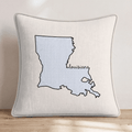 Blue Plaid Lousiana Throw Pillow - Hillcroft Home