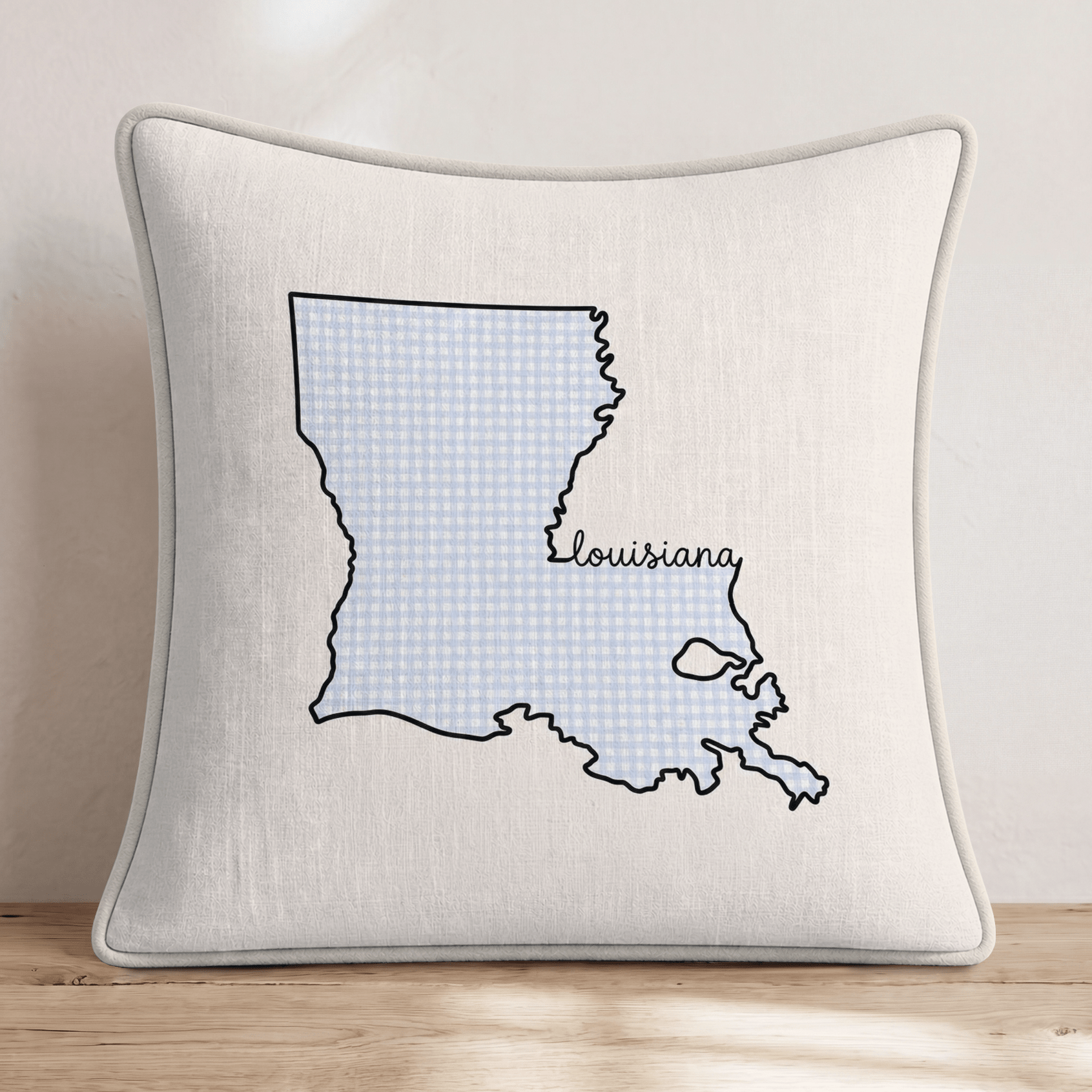 Blue Plaid Lousiana Throw Pillow - Hillcroft Home