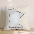 Blue Plaid Minnesota Throw Pillow - Hillcroft Home