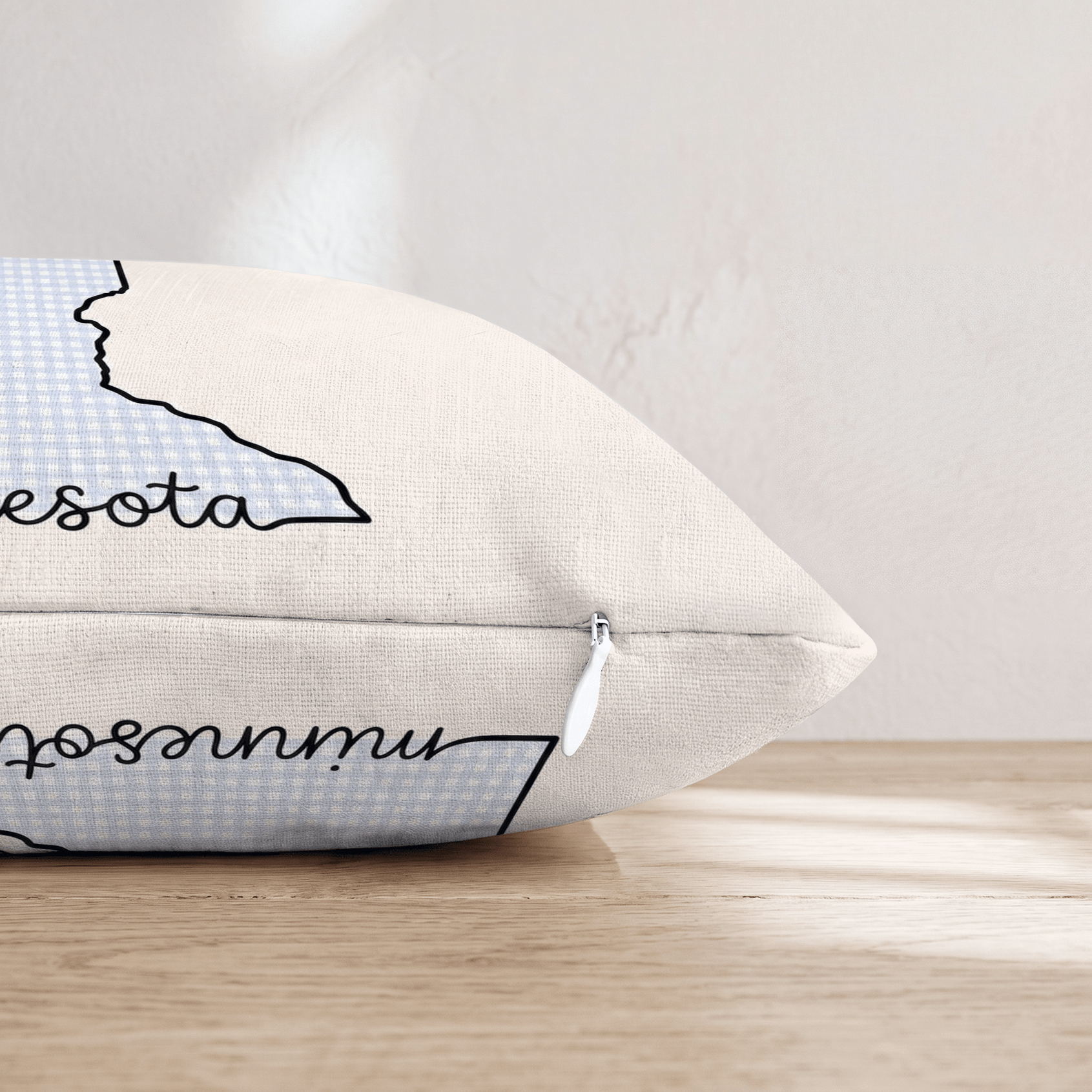 Blue Plaid Minnesota Throw Pillow - Hillcroft Home