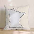 Blue Plaid Minnesota Throw Pillow - Hillcroft Home