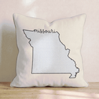 Blue Plaid Missouri Throw Pillow - Hillcroft Home