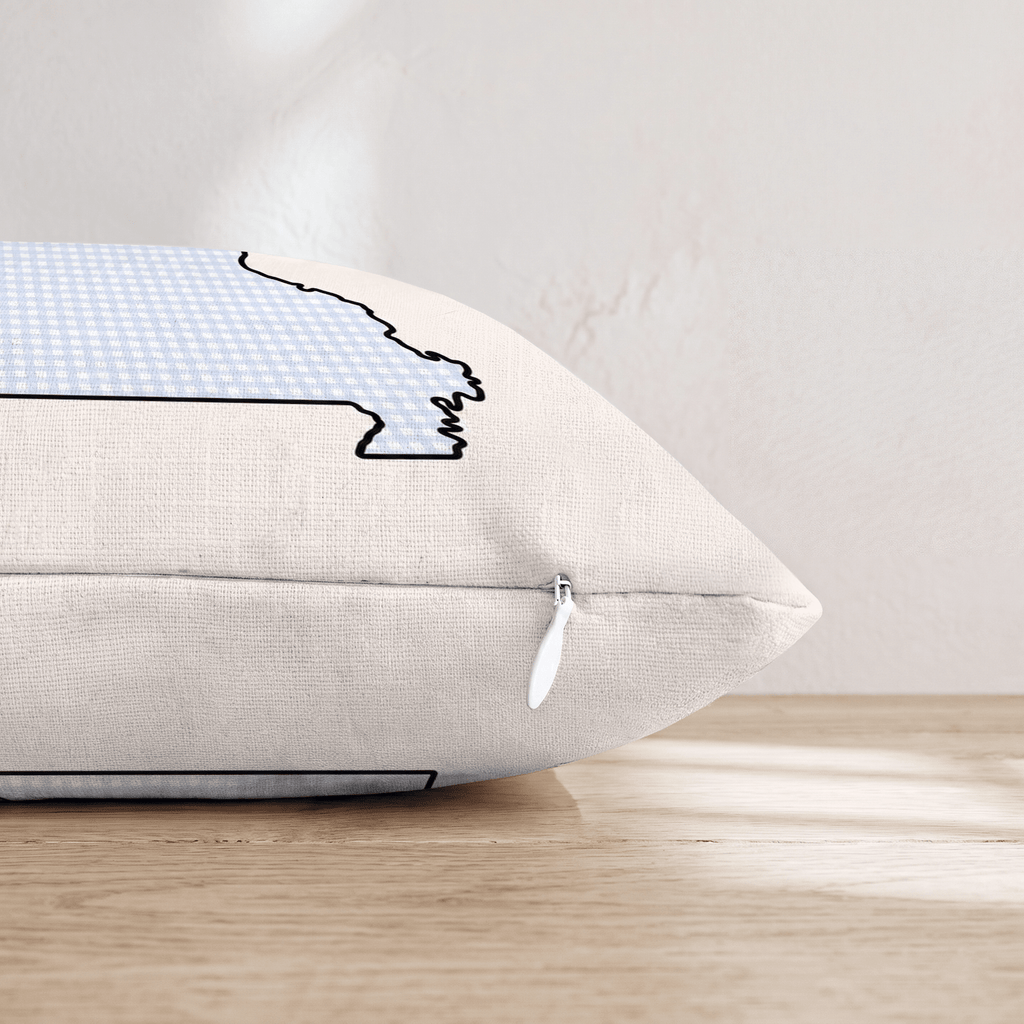 Blue Plaid Missouri Throw Pillow - Hillcroft Home