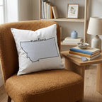 Blue Plaid Montana Throw Pillow - Hillcroft Home