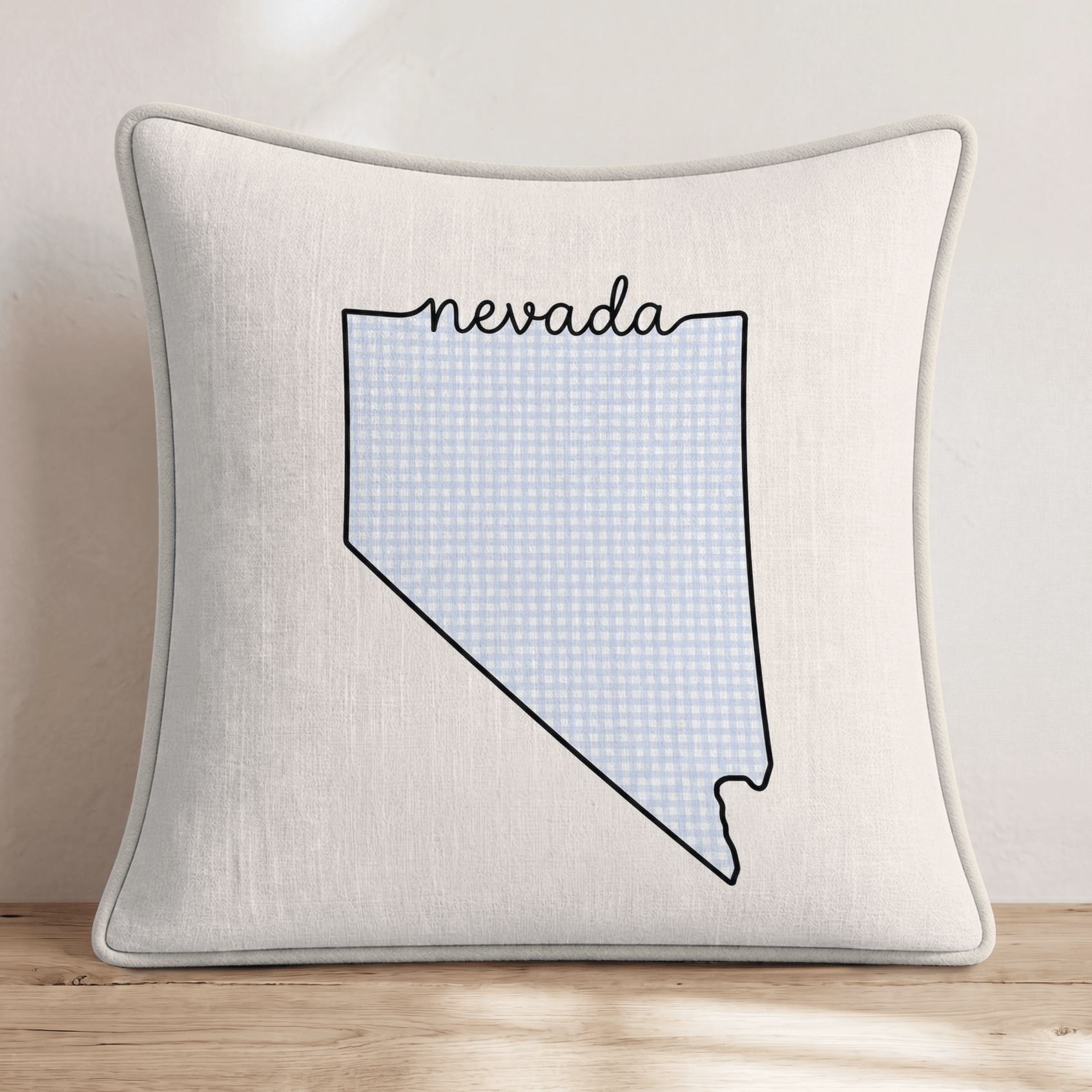 Blue Plaid Nevada Throw Pillow - Hillcroft Home