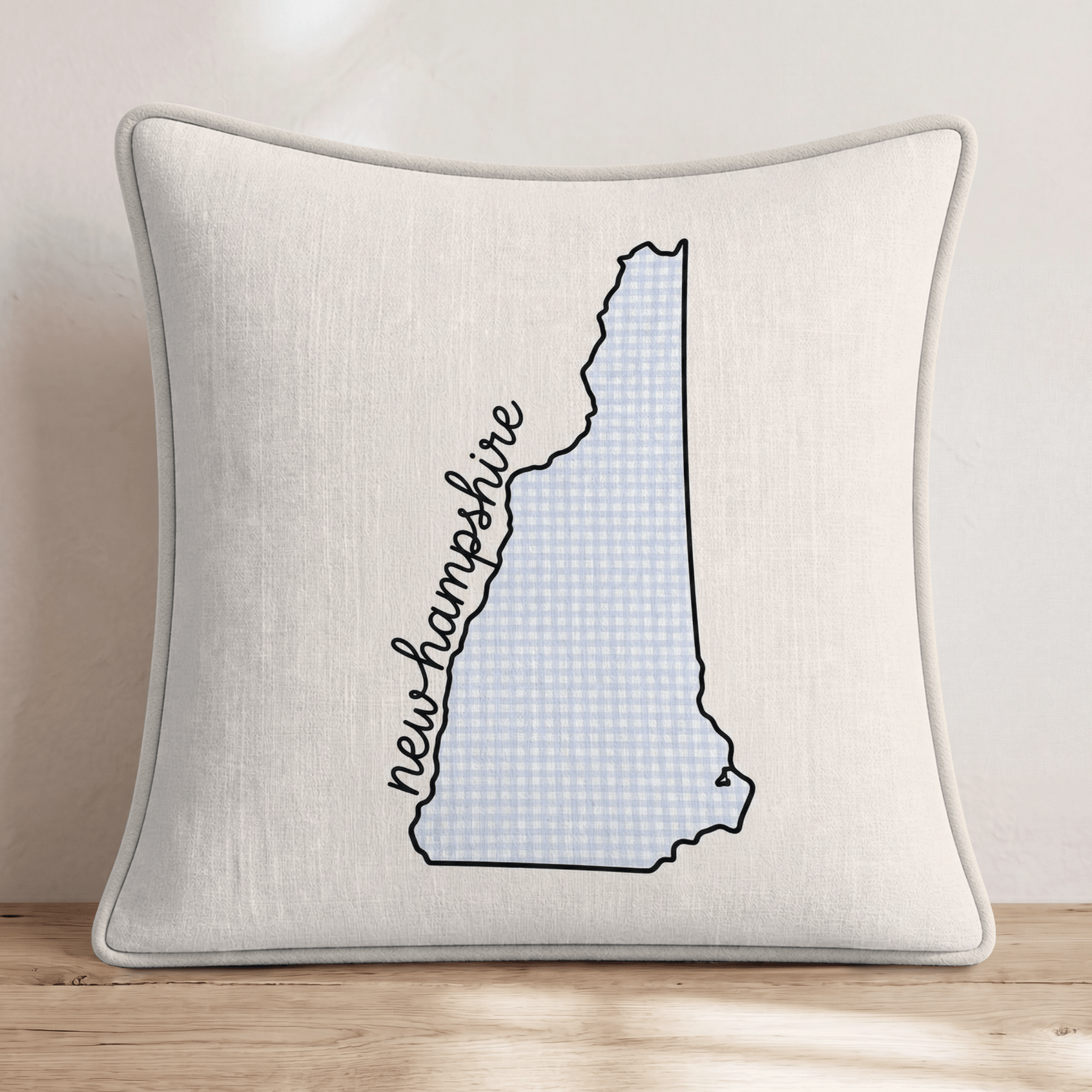 Blue Plaid New Hampshire Throw Pillow - Hillcroft Home