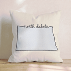 Blue Plaid North Dakota Throw Pillow - Hillcroft Home