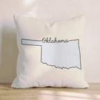 Blue Plaid Oklahoma Throw Pillow - Hillcroft Home