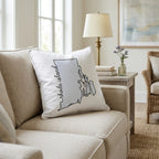 Blue Plaid Rhode Island Throw Pillow - Hillcroft Home