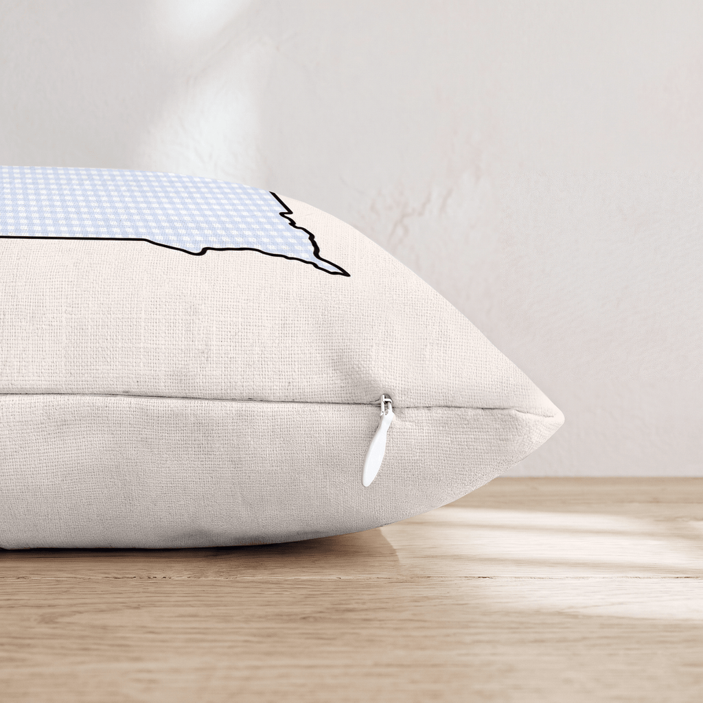 Blue Plaid South Dakota Throw Pillow - Hillcroft Home