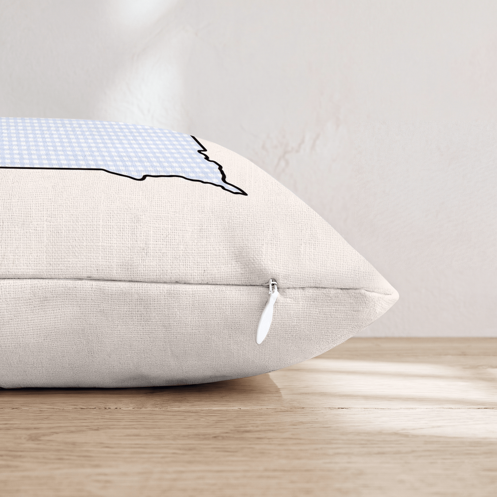 Blue Plaid South Dakota Throw Pillow - Hillcroft Home