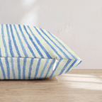 Blue Raspberry Stripes Throw Pillow - Hillcroft Home