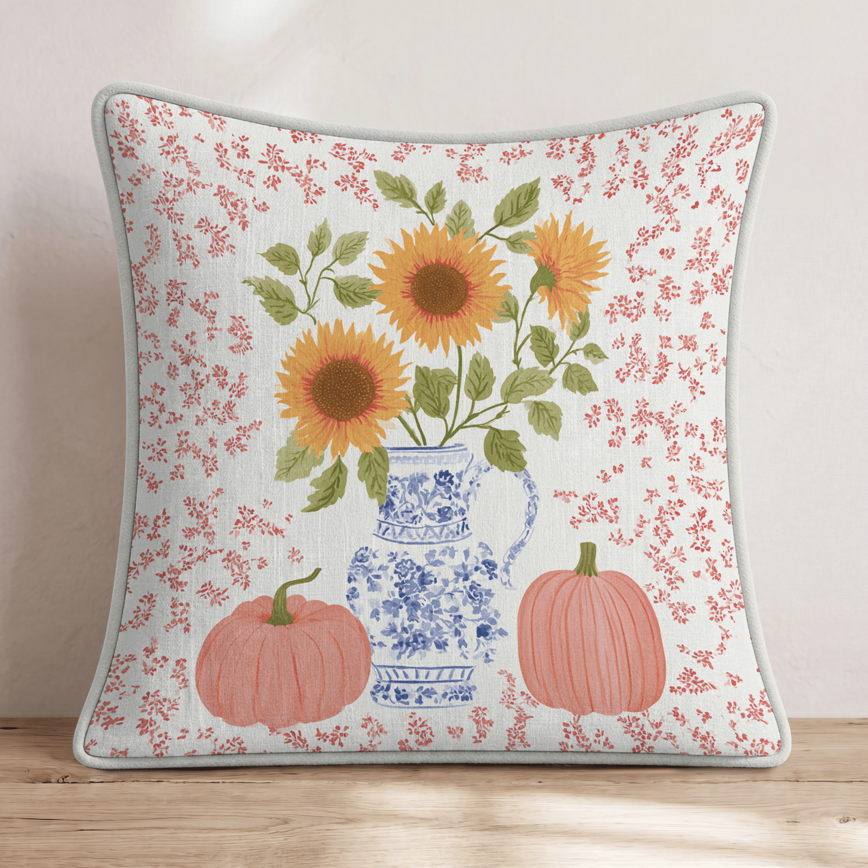 Blue Vase Blues Throw Pillow - Hillcroft Home