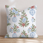 Blue & White Bauble Throw Pillow throw pillow - Hillcroft Home