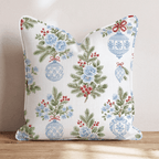 Blue & White Bauble Throw Pillow throw pillow - Hillcroft Home