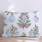 Blue & White Bauble Throw Pillow throw pillow - Hillcroft Home