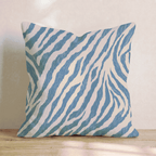 Blue Zebra Throw Pillow - Hillcroft Home