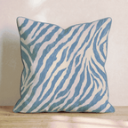 Blue Zebra Throw Pillow - Hillcroft Home