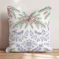 Bluebird Boughs Throw Pillow throw pillow - Hillcroft Home