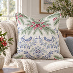 Bluebird Boughs Throw Pillow throw pillow - Hillcroft Home