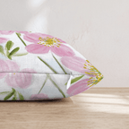 Blush Anemone Lush Throw Pillow - Hillcroft Home