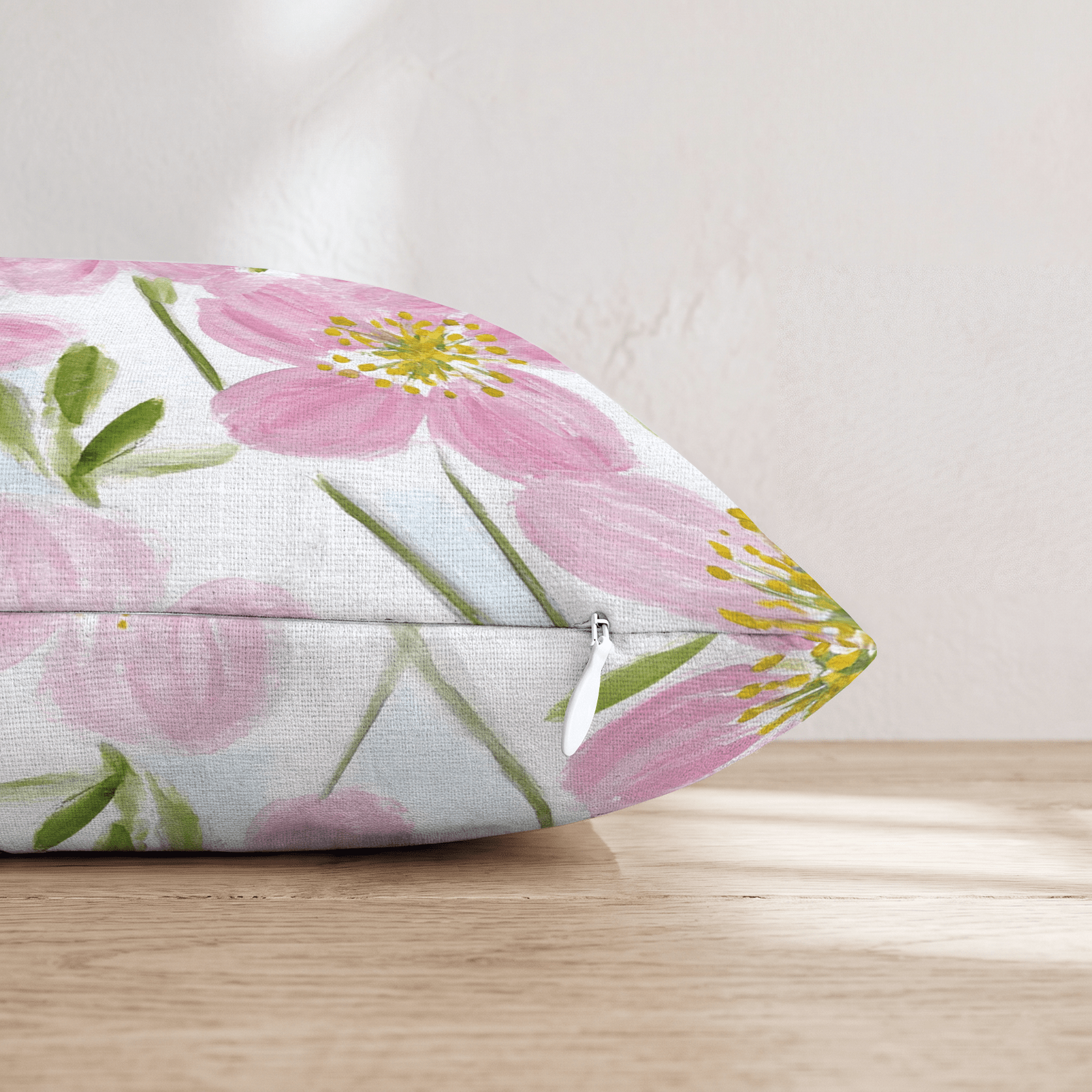 Blush Anemone Lush Throw Pillow - Hillcroft Home