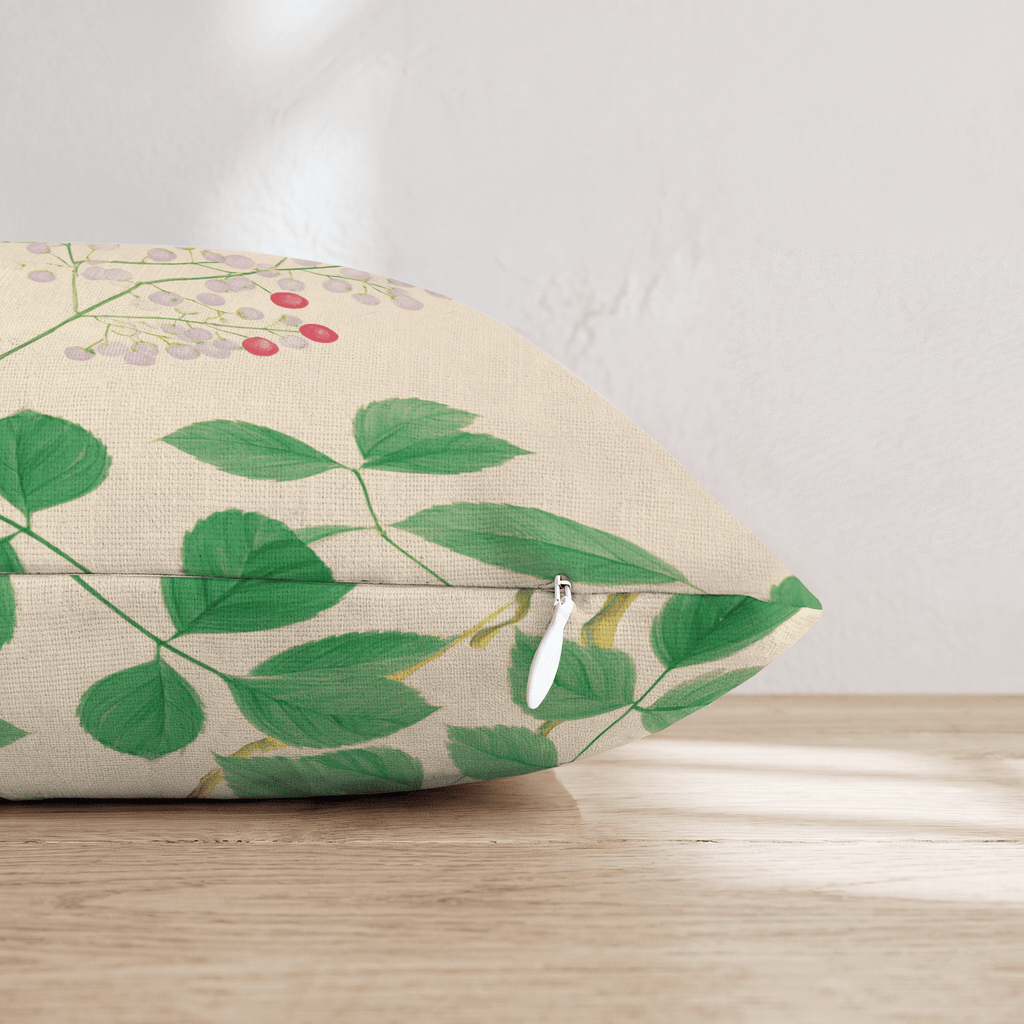 Blush Berry Branch Throw Pillow - Hillcroft Home